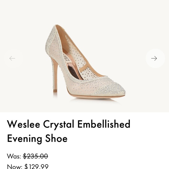 Badgley Mischka Glittering champagne colored Heels - Picture 6 of 7